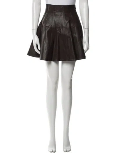 Pre-owned Ulla Johnson Lamb Leather Mini Skirt In White