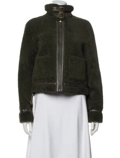 Pre-owned Ulla Johnson Lambskin Jacket In Green