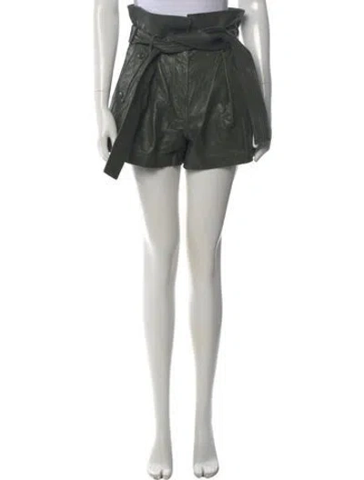 Pre-owned Ulla Johnson Lambskin Mini Shorts In Blue