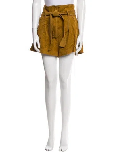 Pre-owned Ulla Johnson Lambskin Mini Shorts W/ Tags In Blue