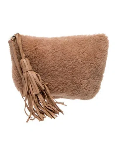 Pre-owned Ulla Johnson Lambswool Crossbody Bag In Brown