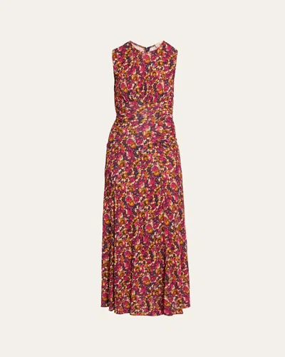Ulla Johnson Lana Printed Sleeveless Maxi Dress In Purple