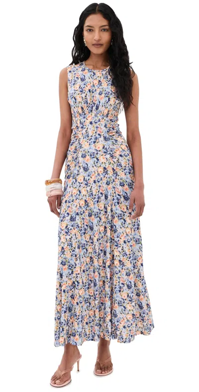 Ulla Johnson Lana Ruched Jersey Dress Orchid In Blue