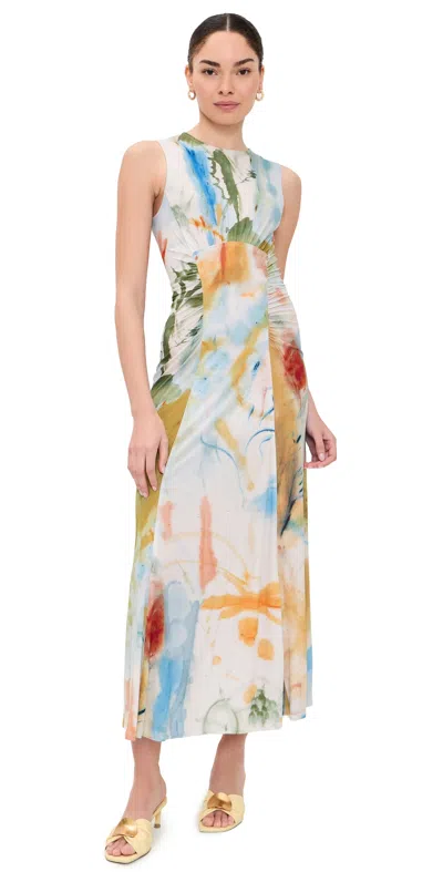 Ulla Johnson Lana Ruched Jersey Dress Western Dream In Multi