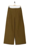 Ulla Johnson Lani Cotton Wide Leg Pants In Green