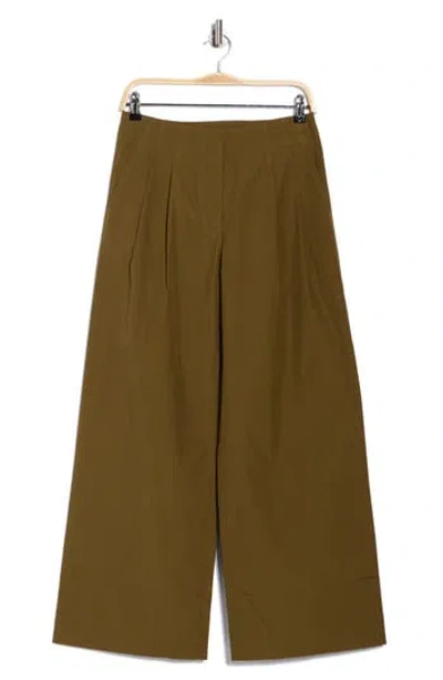 Ulla Johnson Lani Cotton Wide Leg Pants In Green