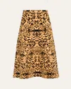 Ulla Johnson Lani Jacquard Midi Skirt In Gold