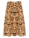 Ulla Johnson Lani Jacquard Midi Skirt In Yellow