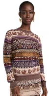 ULLA JOHNSON LARA PULLOVER SWEATER WOODLAND