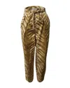 Ulla Johnson Lars Belted High-rise Pants In Animal Print Cotton In Multi