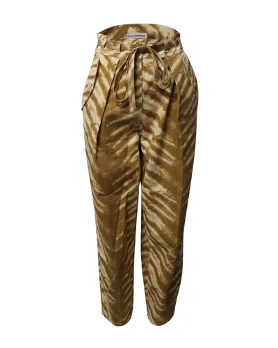 Ulla Johnson Lars Belted High-rise Pants In Animal Print Cotton In Multi