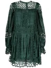 Ulla Johnson Lata Lace Minidress In Green