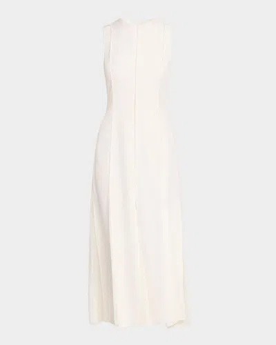 Ulla Johnson Laure Chiffon Sleeveless Midi Dress In Pearled Iv