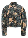 Ulla Johnson Lavinia Silk Quilted Bomber Jacket In Nuit In Multi