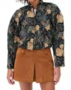 Ulla Johnson Lavinia Silk Quilted Bomber Jacket In Nuit In Multi