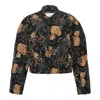 Ulla Johnson Lavinia Silk Quilted Bomber Jacket In Nuit In Multi