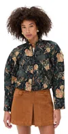 Ulla Johnson Lavinia Silk Quilted Bomber Jacket Nuit In Multi