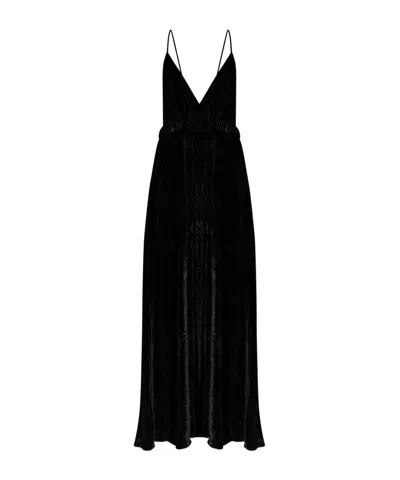 Ulla Johnson Lavinia Velvet Maxi Dress In Black