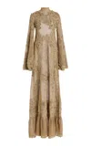 Ulla Johnson Leah Crochet Knit Maxi Dress In Nude