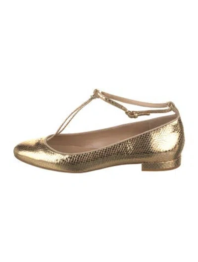 Pre-owned Ulla Johnson Leather Animal Print Flats