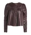 Ulla Johnson Leather Anouk Jacket In Brown