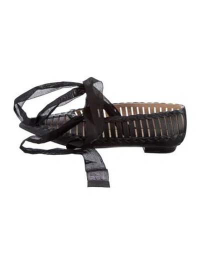 Pre-owned Ulla Johnson Leather Ballet Flats In Black