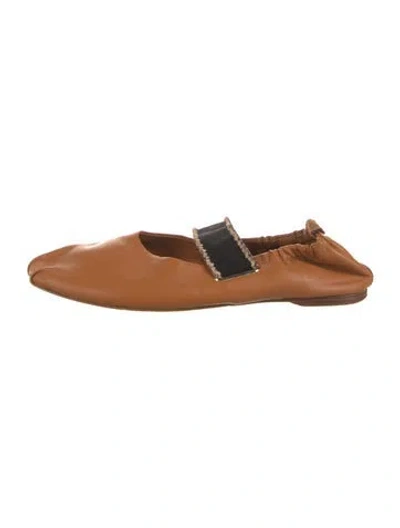 Pre-owned Ulla Johnson Leather Ballet Flats In Brown