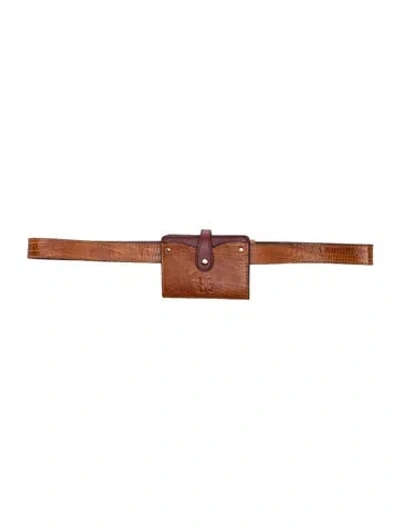Pre-owned Ulla Johnson Leather Belt Bag In Brown
