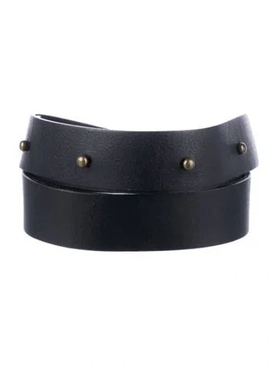 Pre-owned Ulla Johnson Leather Belt In Black