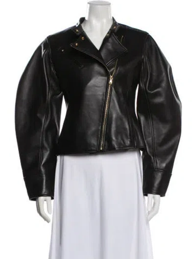 Pre-owned Ulla Johnson Leather Biker Jacket W/ Tags In Black