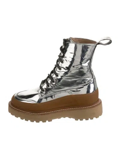 Pre-owned Ulla Johnson Leather Boots In Silver