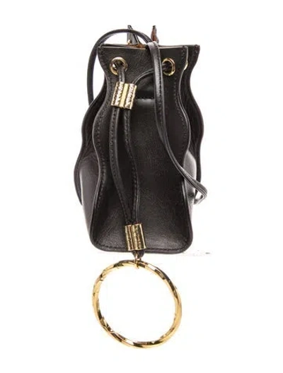 Pre-owned Ulla Johnson Leather Bucket Bag In Black