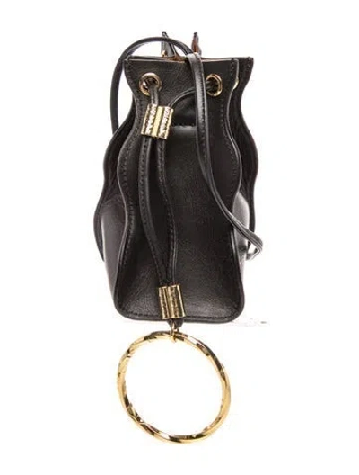 Pre-owned Ulla Johnson Leather Bucket Bag In Black