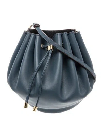 Pre-owned Ulla Johnson Leather Bucket Bag In Blue