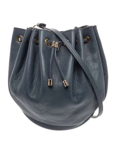 Pre-owned Ulla Johnson Leather Bucket Bag In Blue