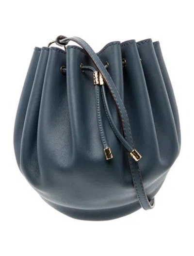 Pre-owned Ulla Johnson Leather Bucket Bag In Blue