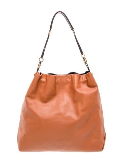 Pre-owned Ulla Johnson Leather Bucket Bag In Brown