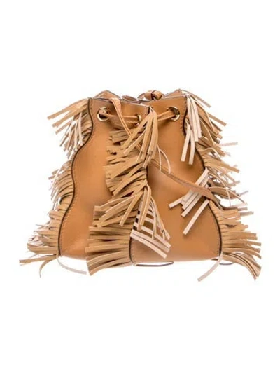 Pre-owned Ulla Johnson Leather Bucket Bag In Brown