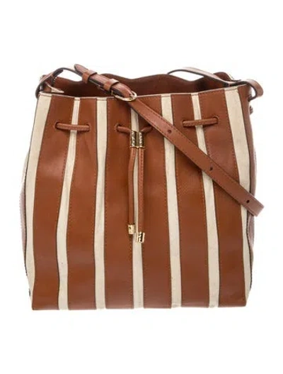 Pre-owned Ulla Johnson Leather Bucket Bag In Brown