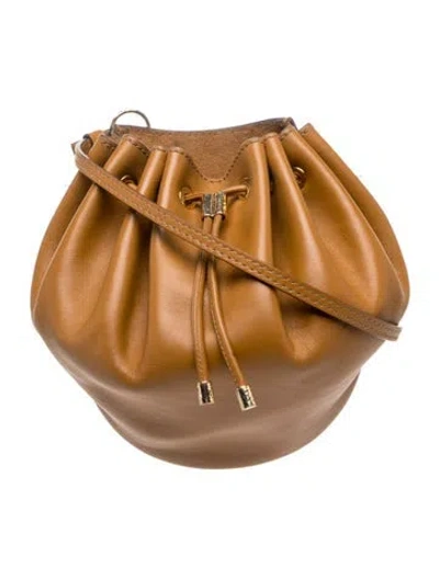 Pre-owned Ulla Johnson Leather Bucket Bag In Brown