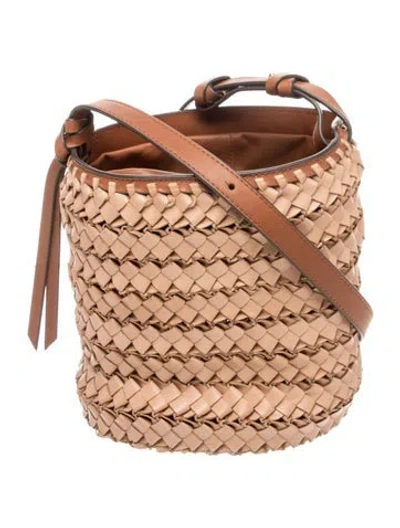 Pre-owned Ulla Johnson Leather Bucket Bag In Neutral