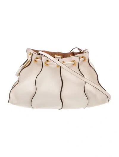 Pre-owned Ulla Johnson Leather Bucket Bag In Neutrals