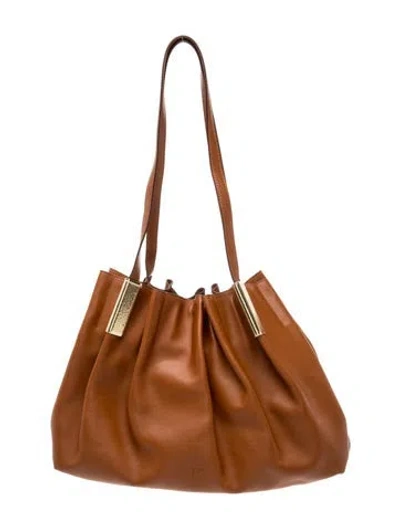 Pre-owned Ulla Johnson Leather Bucket Bag In Orange