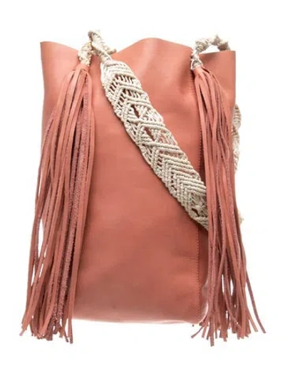 Pre-owned Ulla Johnson Leather Bucket Bag In Pink