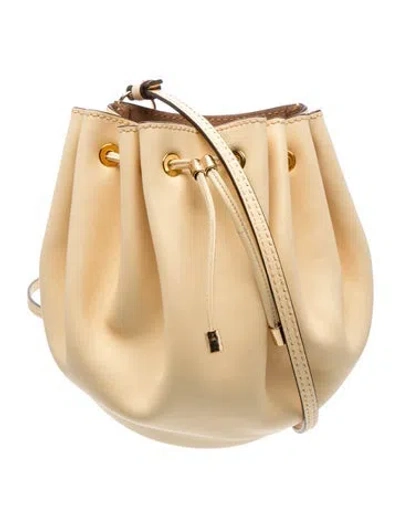 Pre-owned Ulla Johnson Leather Bucket Bag In Yellow
