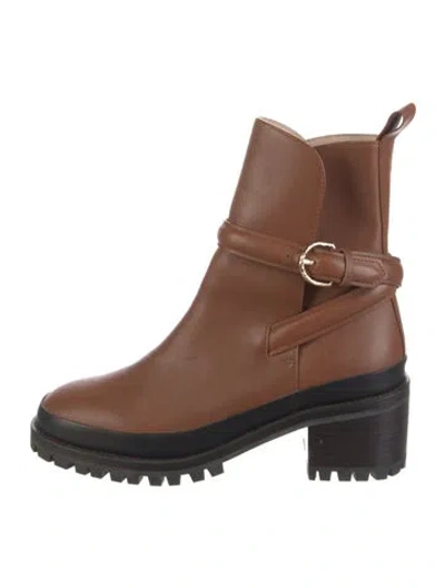 Pre-owned Ulla Johnson Leather Chelsea Boots In Brown