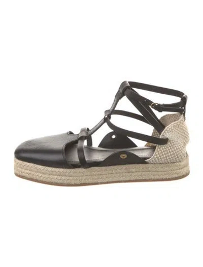 Pre-owned Ulla Johnson Leather Espadrilles In Neutral