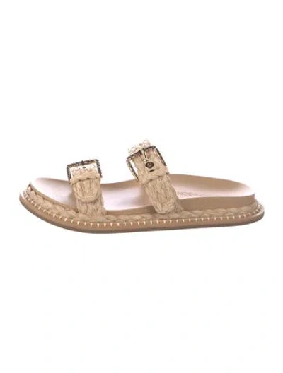 Pre-owned Ulla Johnson Leather Espadrilles In Neutral