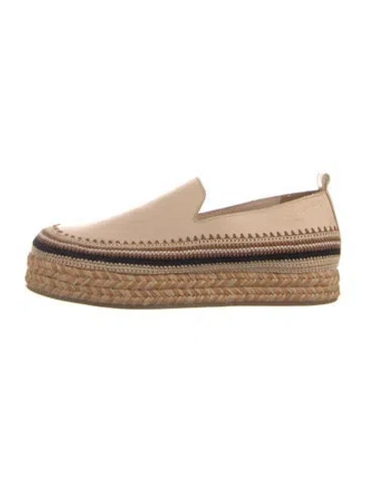 Pre-owned Ulla Johnson Leather Espadrilles In Neutral