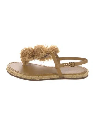 Pre-owned Ulla Johnson Leather Espadrilles In Yellow